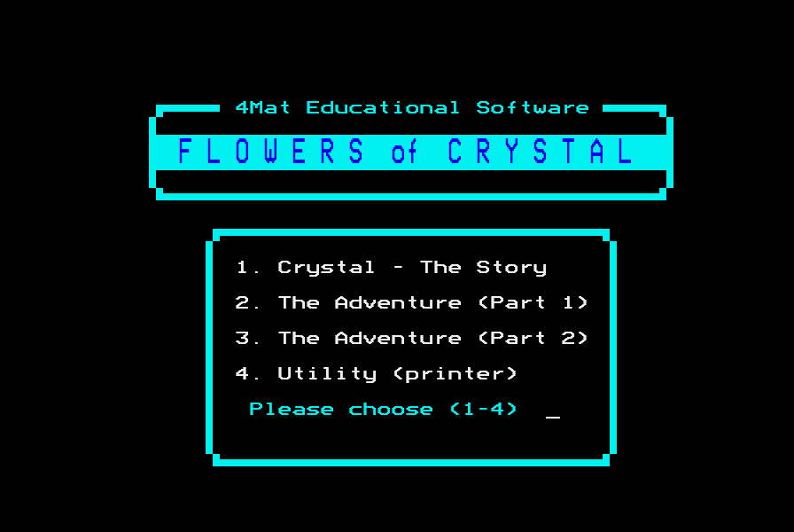 Flowers of Crystal title screen