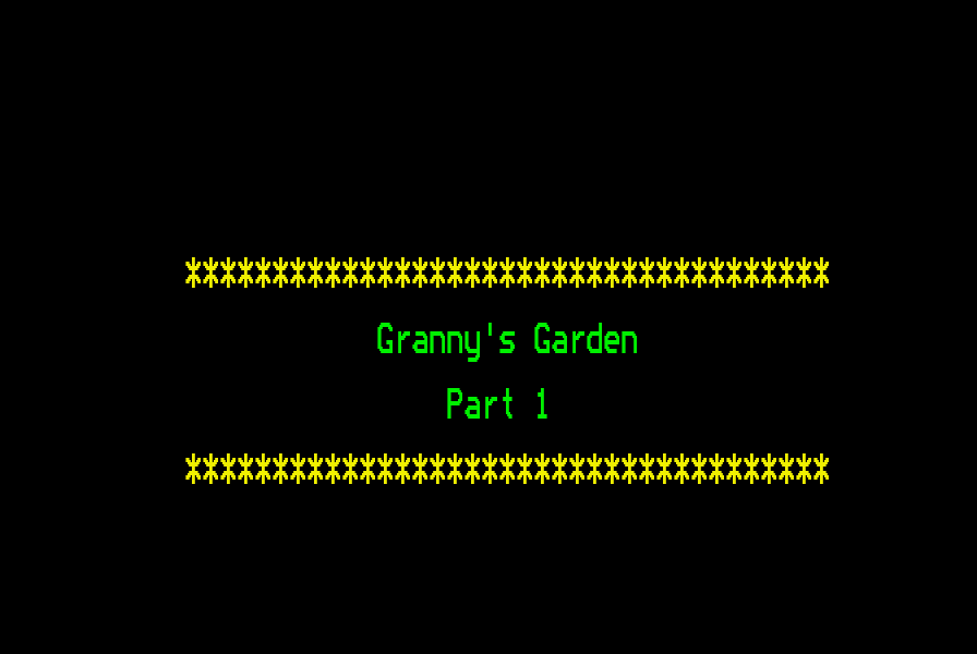 Granny's Garden title screen