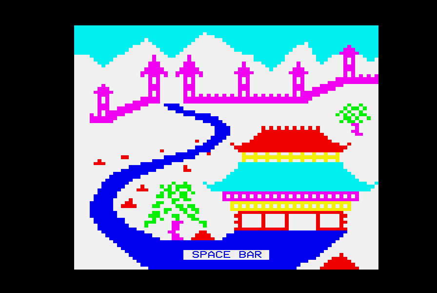 The emulator's picture of the City of the Dragons