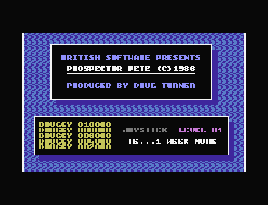 Prospector Pete title screen