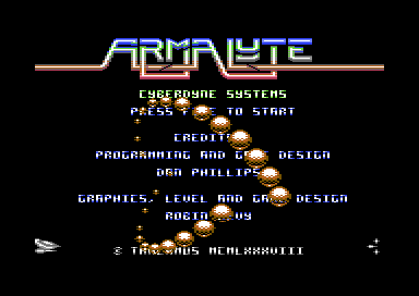 Armalyte title screen