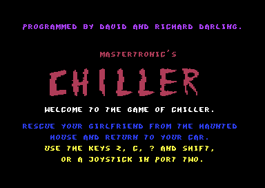 Chiller title screen