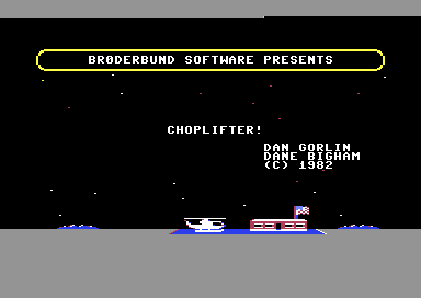 Choplifter title screen