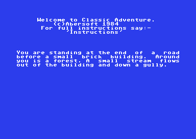 Classic Adventure title screen