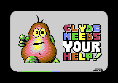 Clyde pointing at the player under the words CLYDE NEEDS YOUR HELP