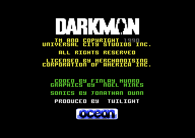 Darkman title screen