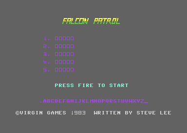 Falcon Patrol title screen