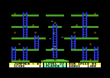 Jumpman alive and frozen at frame 80, with the timer still 42