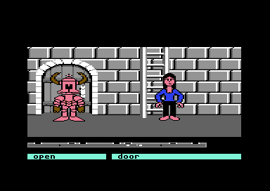 The player stands off centre at the foot of the ladder