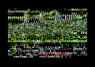 The original after a reset: garbage on screen