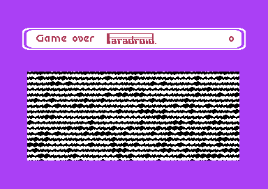 Game over: the deck window filled with black and white static