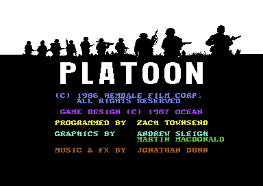 Platoon title screen