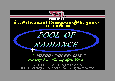 Pool of Radiance title screen