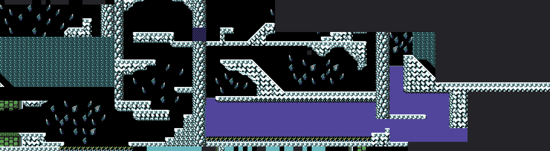 The background map of stage 4, Ice Palace, 120 blocks wide and 33 high