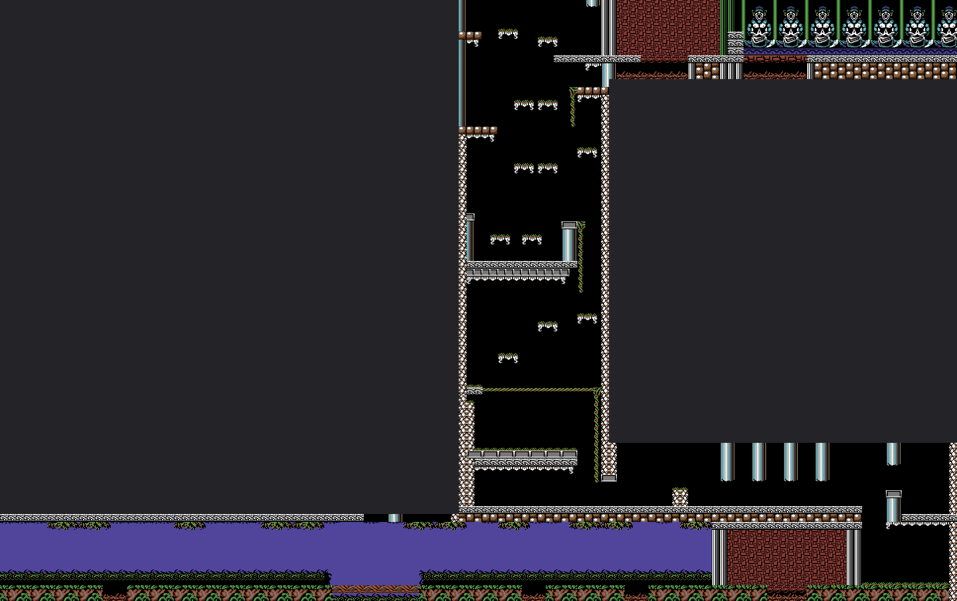 The background map of stage 5, Dark Jungle, 121 blocks wide and 76 high